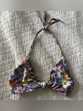 Floral bikini top